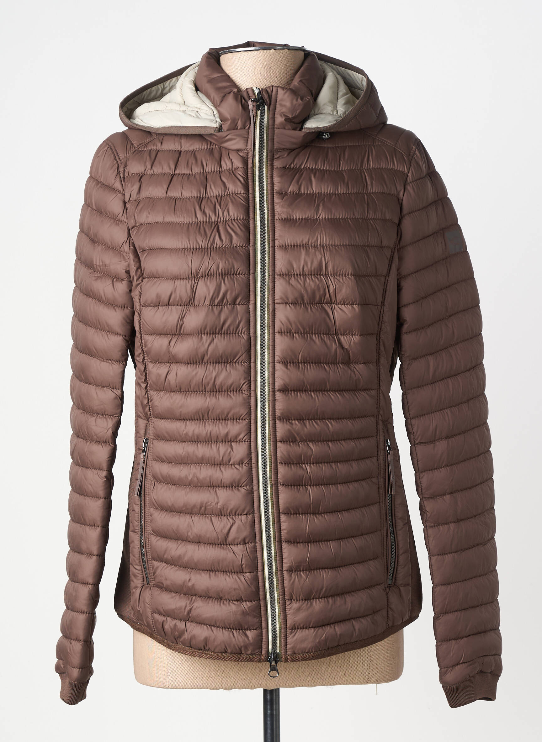 Doudoune manches longues a capuche marron CAMEL ACTIVE femme