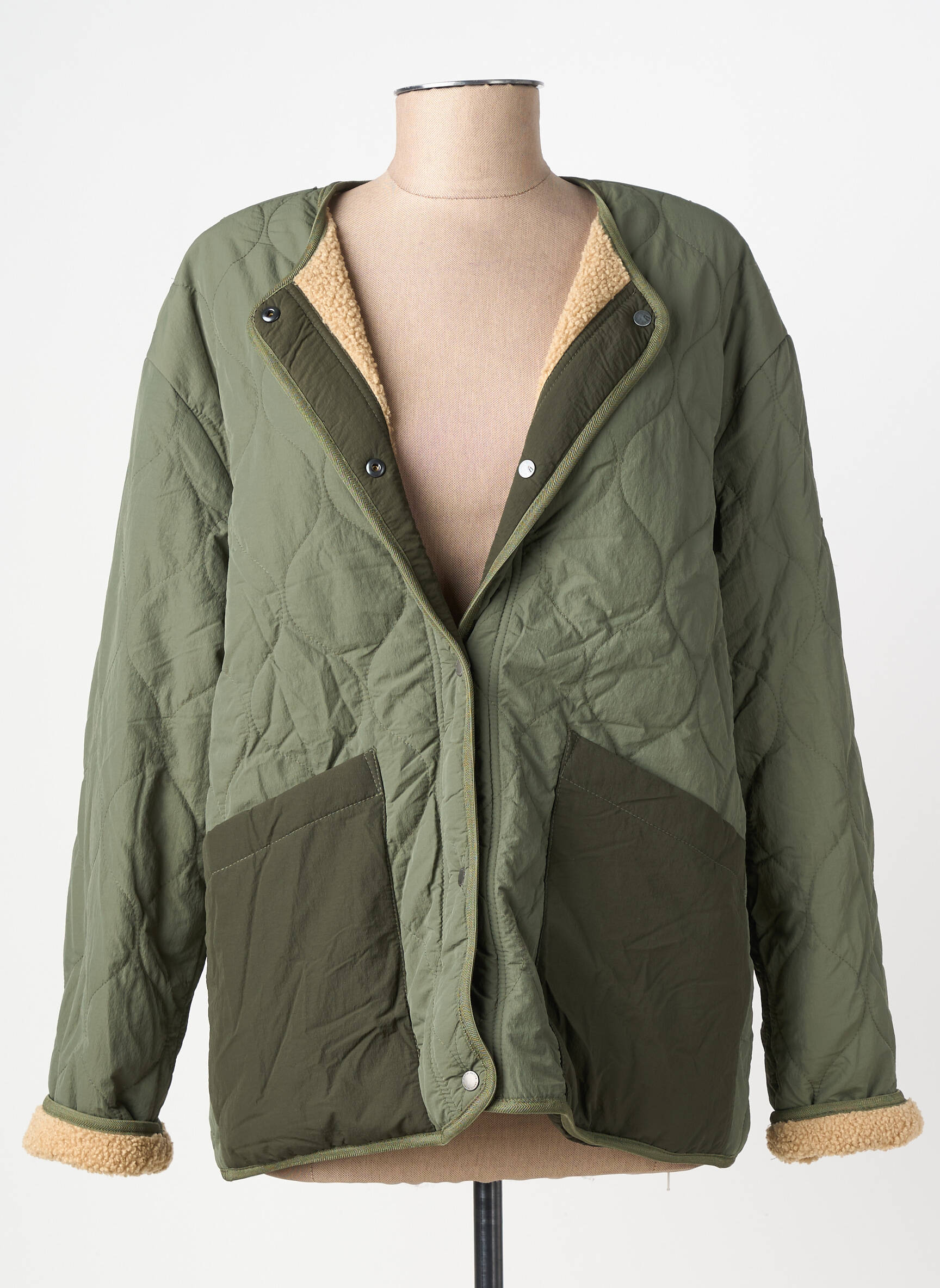 Doudoune manches longues sans capuche vert CAMEL ACTIVE femme