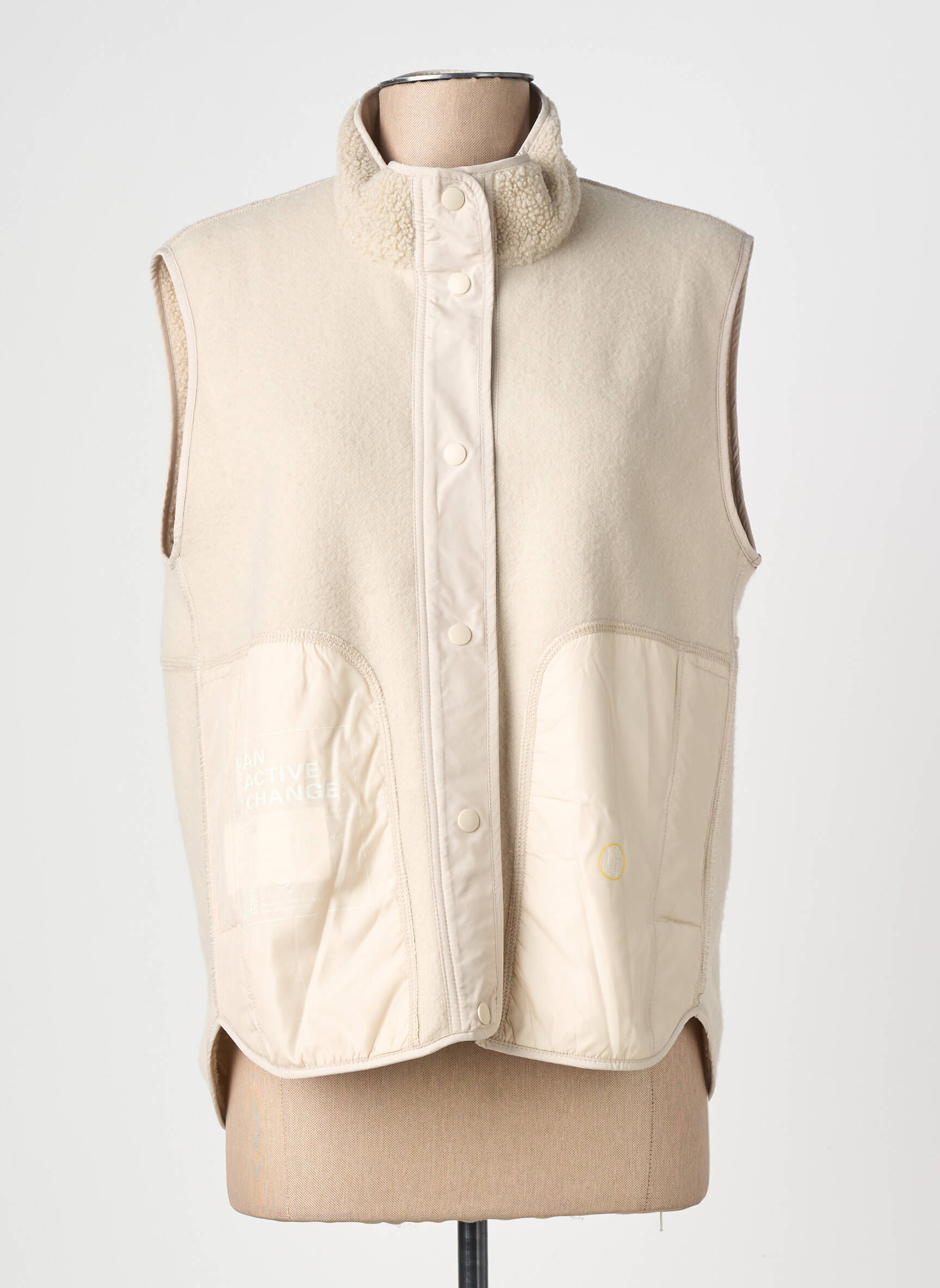 Gilet sans manche sans manche beige CAMEL ACTIVE femme