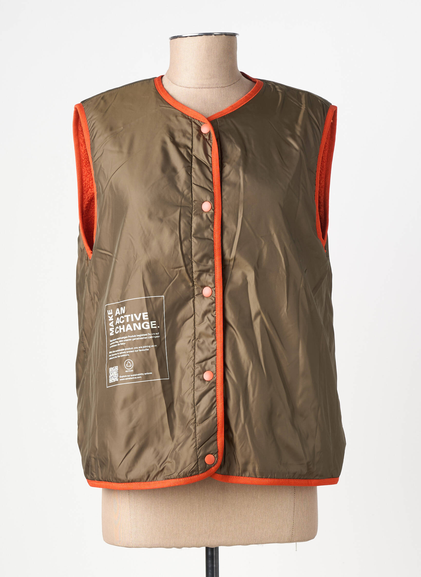 Veste casual col rond orange CAMEL ACTIVE femme