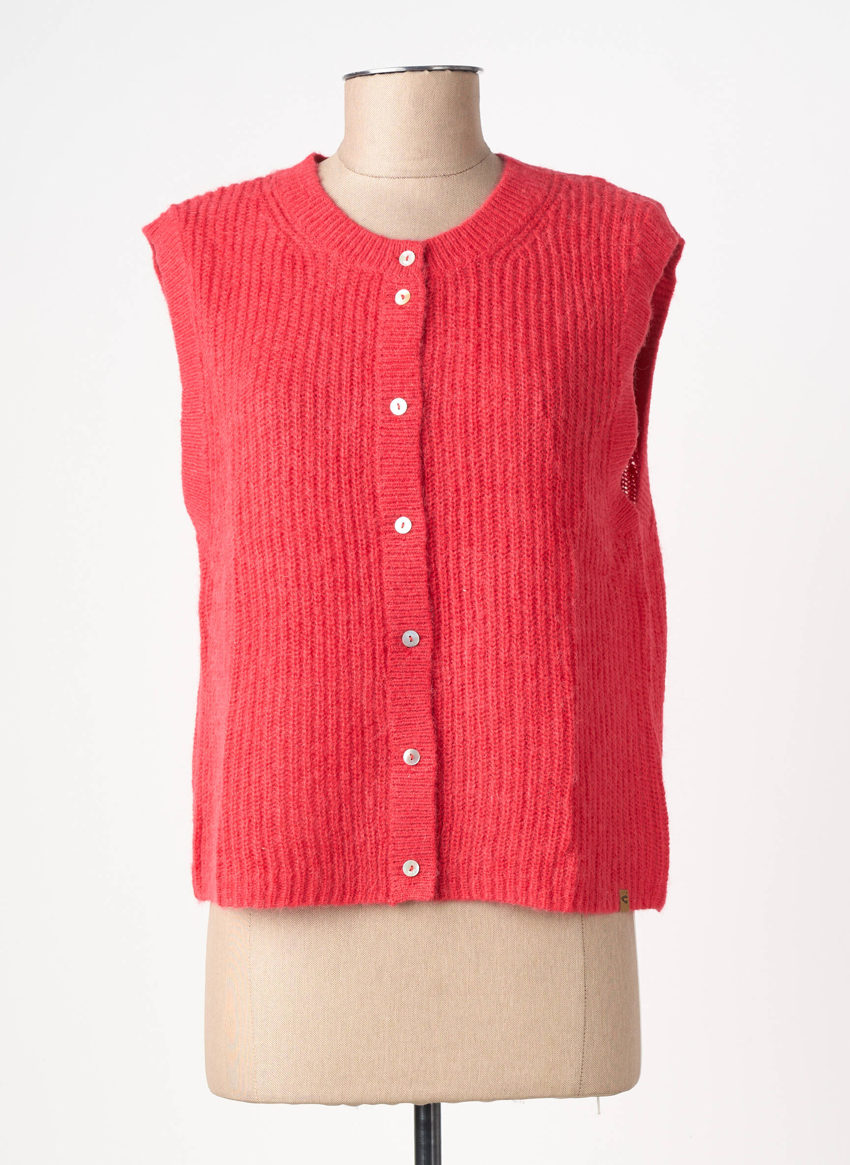 Gilet sans manche maille tricot rose CAMEL ACTIVE femme