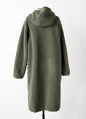 Manteau long coupe cintrée a capuche vert CAMEL ACTIVE femme