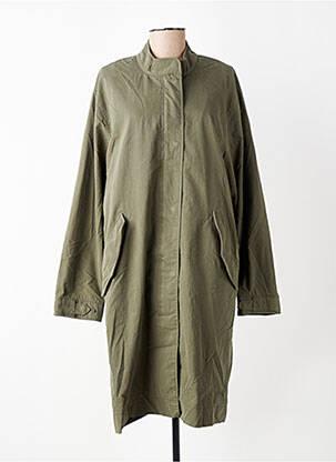 Trench tissage popeline sans capuche vert CAMEL ACTIVE femme
