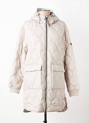 Doudoune poches a capuche beige fonce CAMEL ACTIVE femme