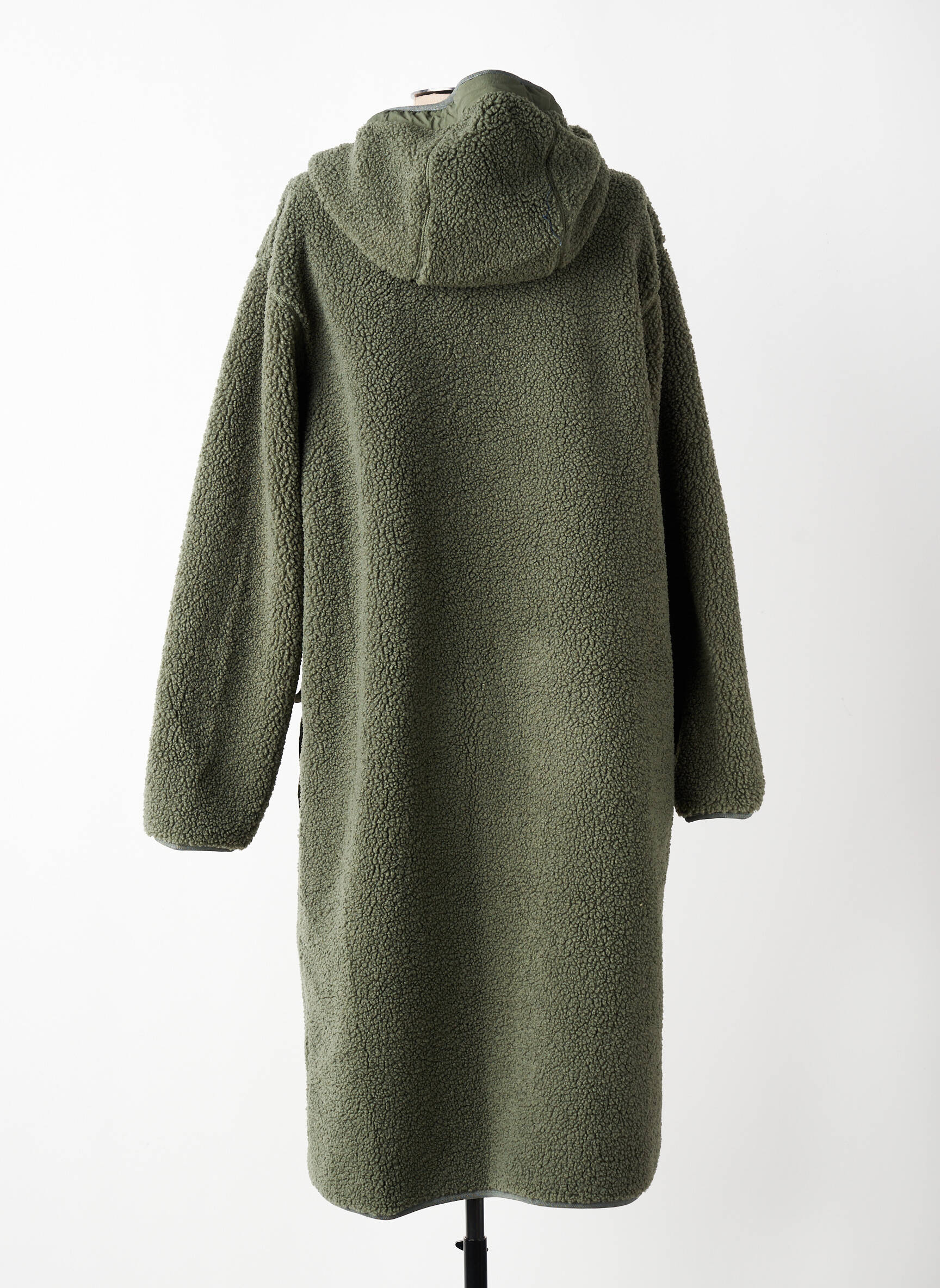 Manteau long coupe cintrée a capuche vert CAMEL ACTIVE femme