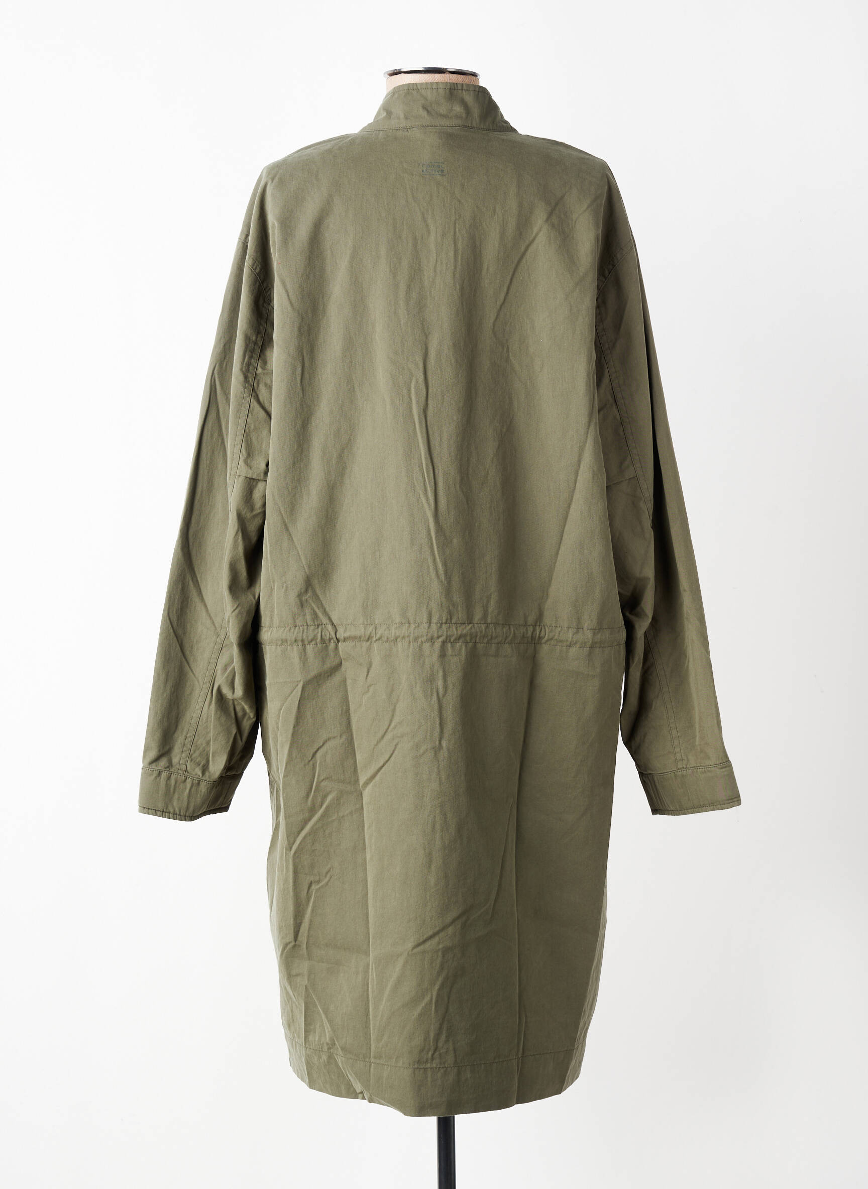 Trench tissage popeline sans capuche vert CAMEL ACTIVE femme