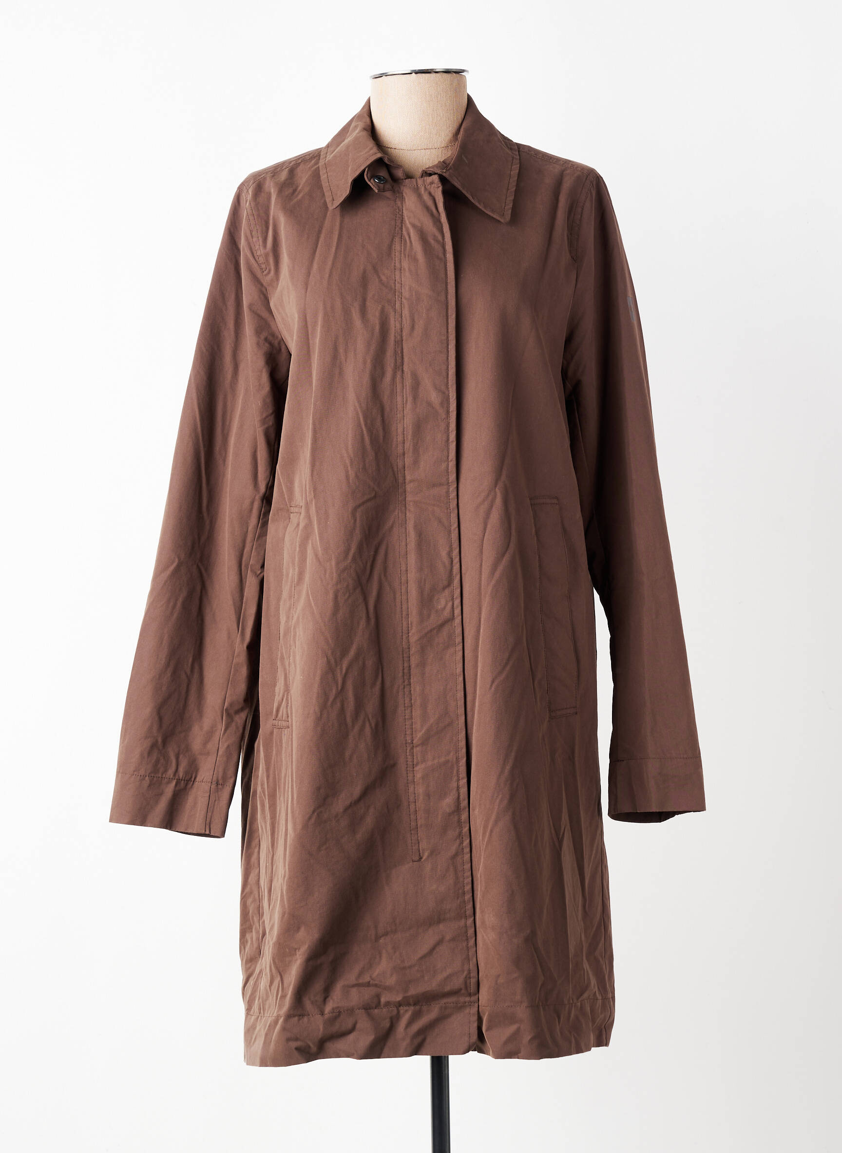 Trench tissage popeline sans capuche marron CAMEL ACTIVE femme