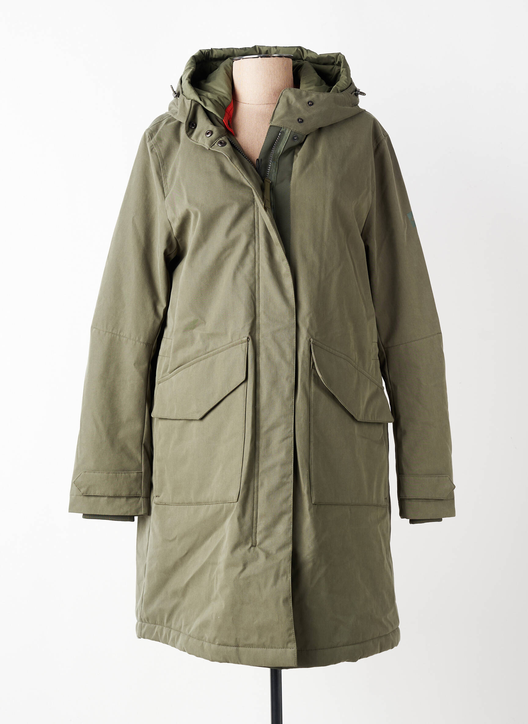 Parka manches longues a capuche vert CAMEL ACTIVE femme
