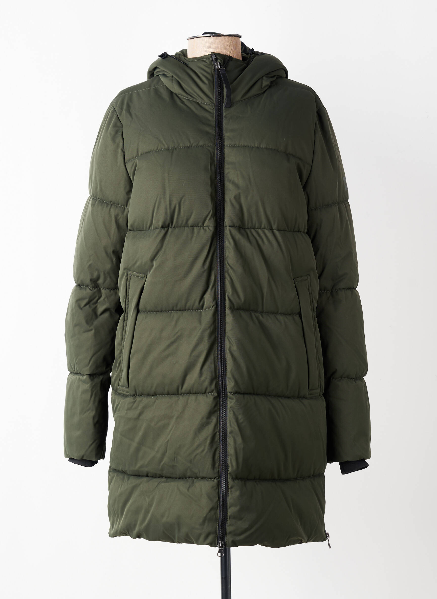 Doudoune poches a capuche vert fonce CAMEL ACTIVE femme