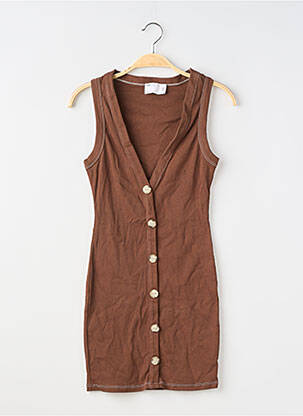 Tunique sans manche sans manche marron ASOS femme