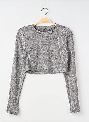 T-shirt manches longues manches longues gris HIIT femme