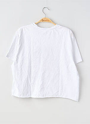 T-shirt imprimé fantaisie manches courtes blanc SANS MARQUE femme