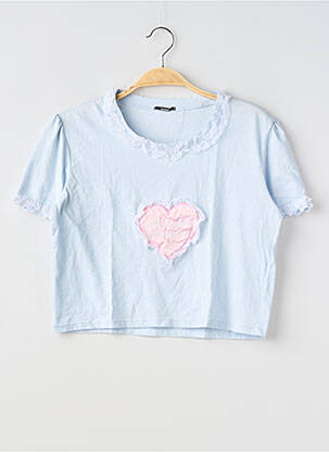 T-shirt coupe droite manches courtes bleu TEZENIS femme