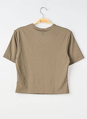 T-shirt coupe droite manches courtes vert H&M femme