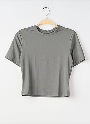 T-shirt coupe droite manches courtes gris H&M femme