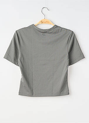 T-shirt coupe droite manches courtes gris H&M femme