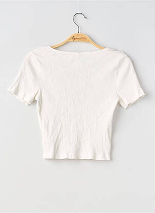 Top stretch manches courtes blanc ONLY femme