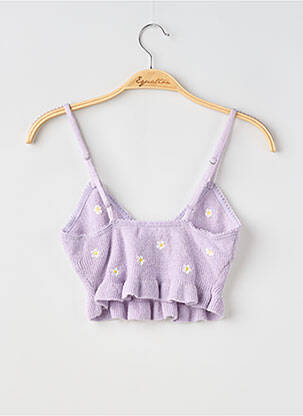 Top stretch fines bretelles violet FOR LOVE & LEMONS femme