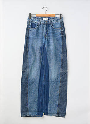 Jeans coupe large  taille haute bleu H&M femme