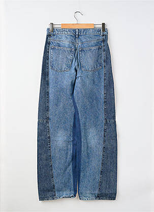 Jeans coupe large  taille haute bleu H&M femme
