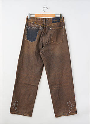 Jeans coupe droite stretch taille normale marron H2 femme
