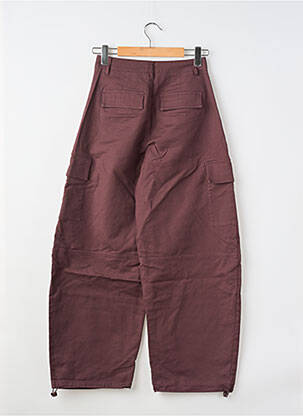 Pantalon large tissage popeline taille haute rouge ASOS femme