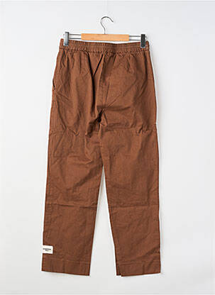 Pantalon droit tissage popeline taille normale marron COMMON femme