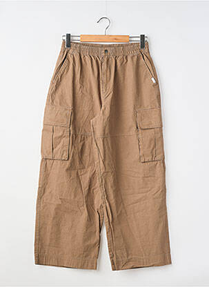 Pantalon cargo tissage popeline taille normale marron ELEMENT femme