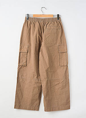 Pantalon cargo tissage popeline taille normale marron ELEMENT femme