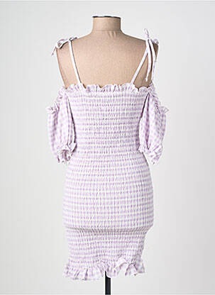 Robe courte manches 3/4 manches 3/4 violet RIVER ISLAND femme