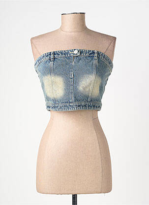 Top col carré sans manche bleu PEPPERMAYO femme