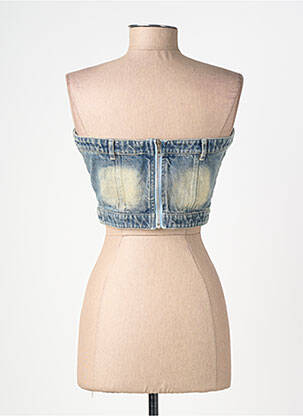 Top col carré sans manche bleu PEPPERMAYO femme