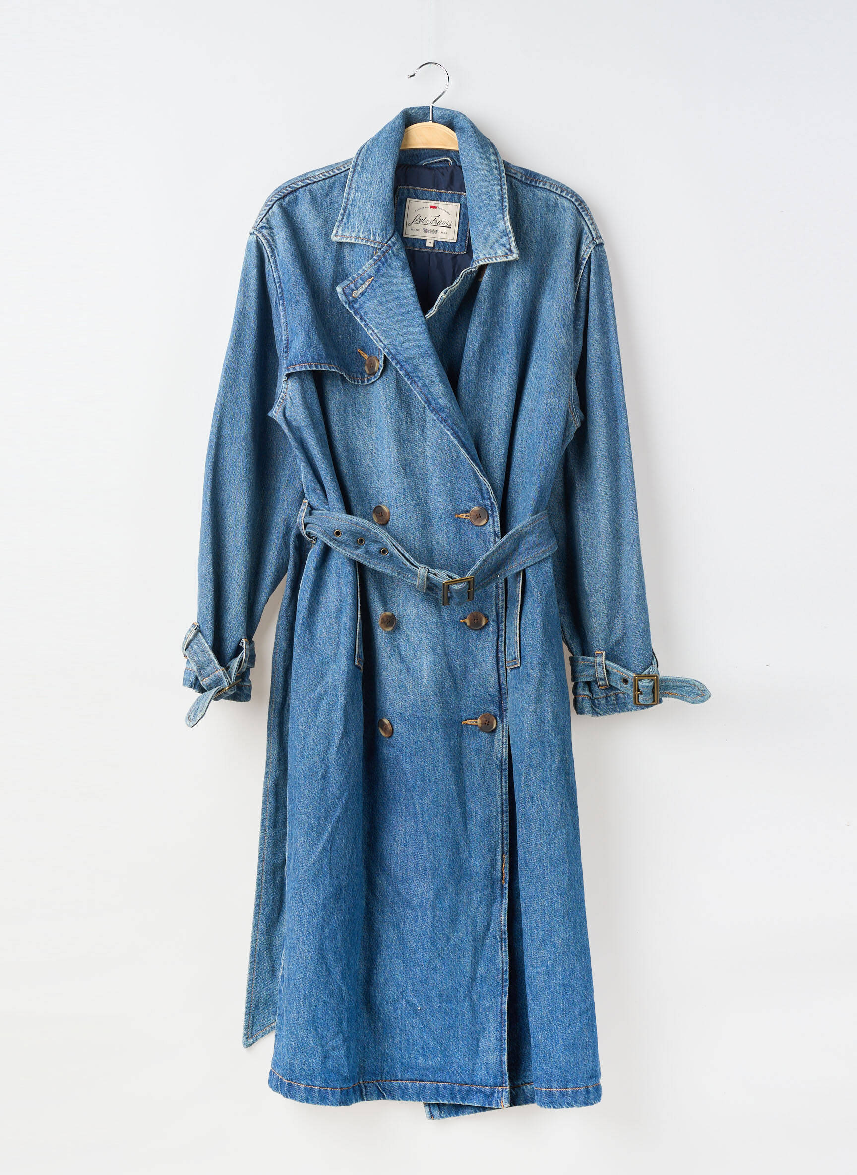 Trench poches sans capuche bleu LEVI'S femme