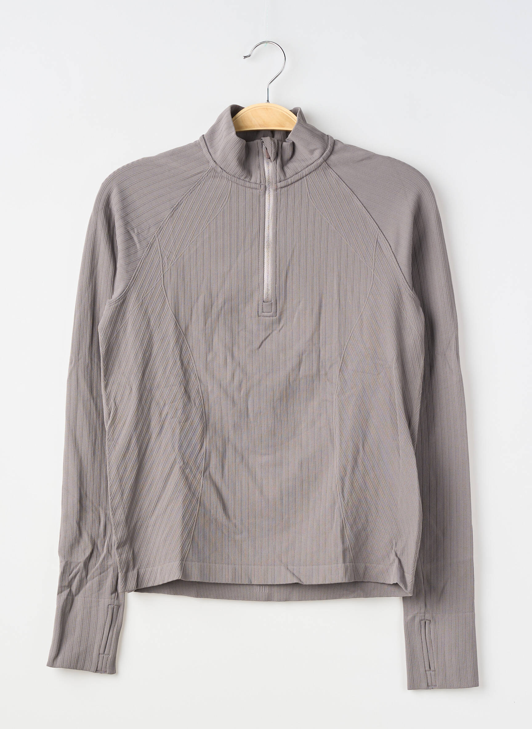 T-shirt manches longues manches longues gris H&M femme