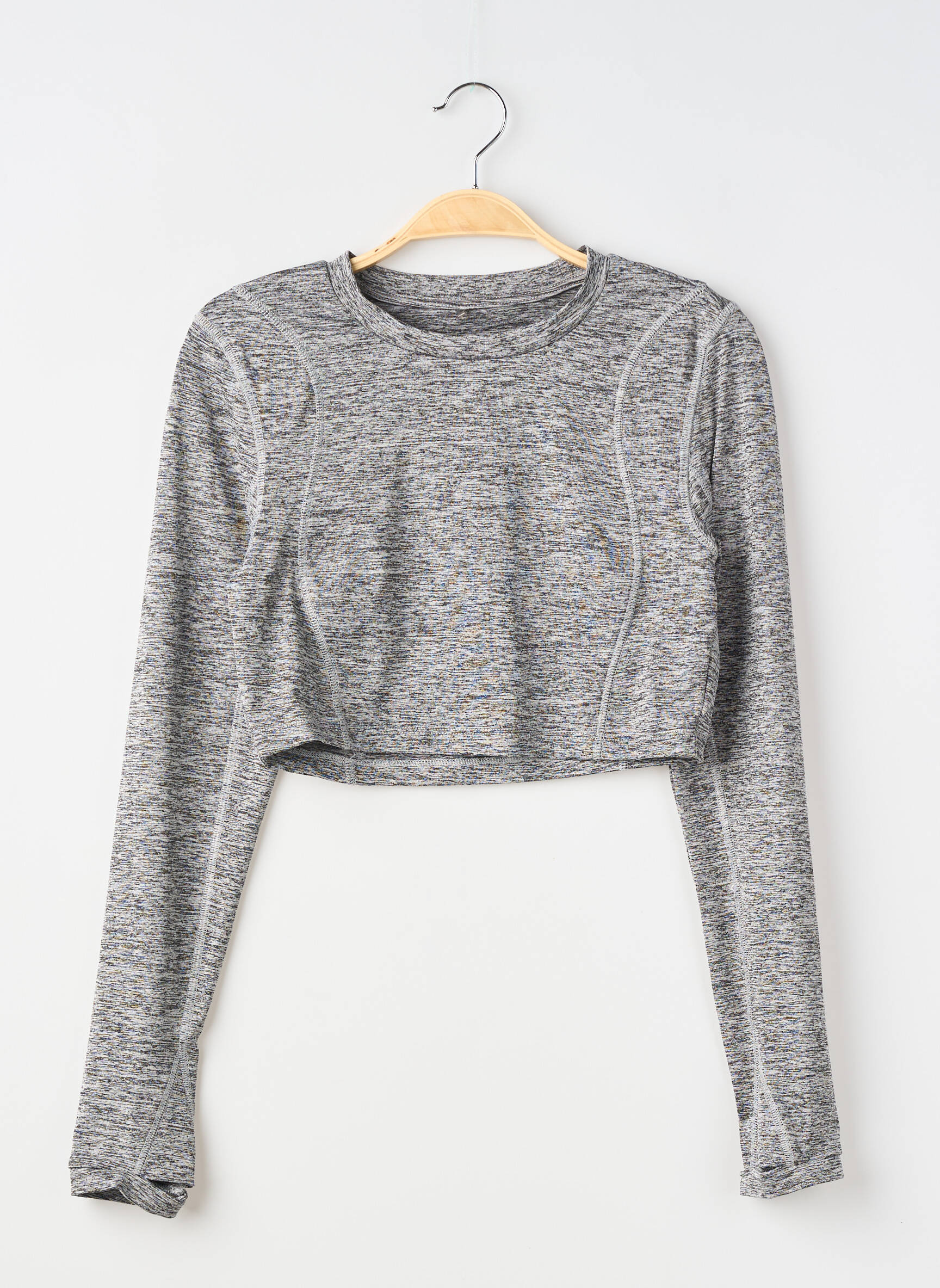T-shirt manches longues manches longues gris HIIT femme