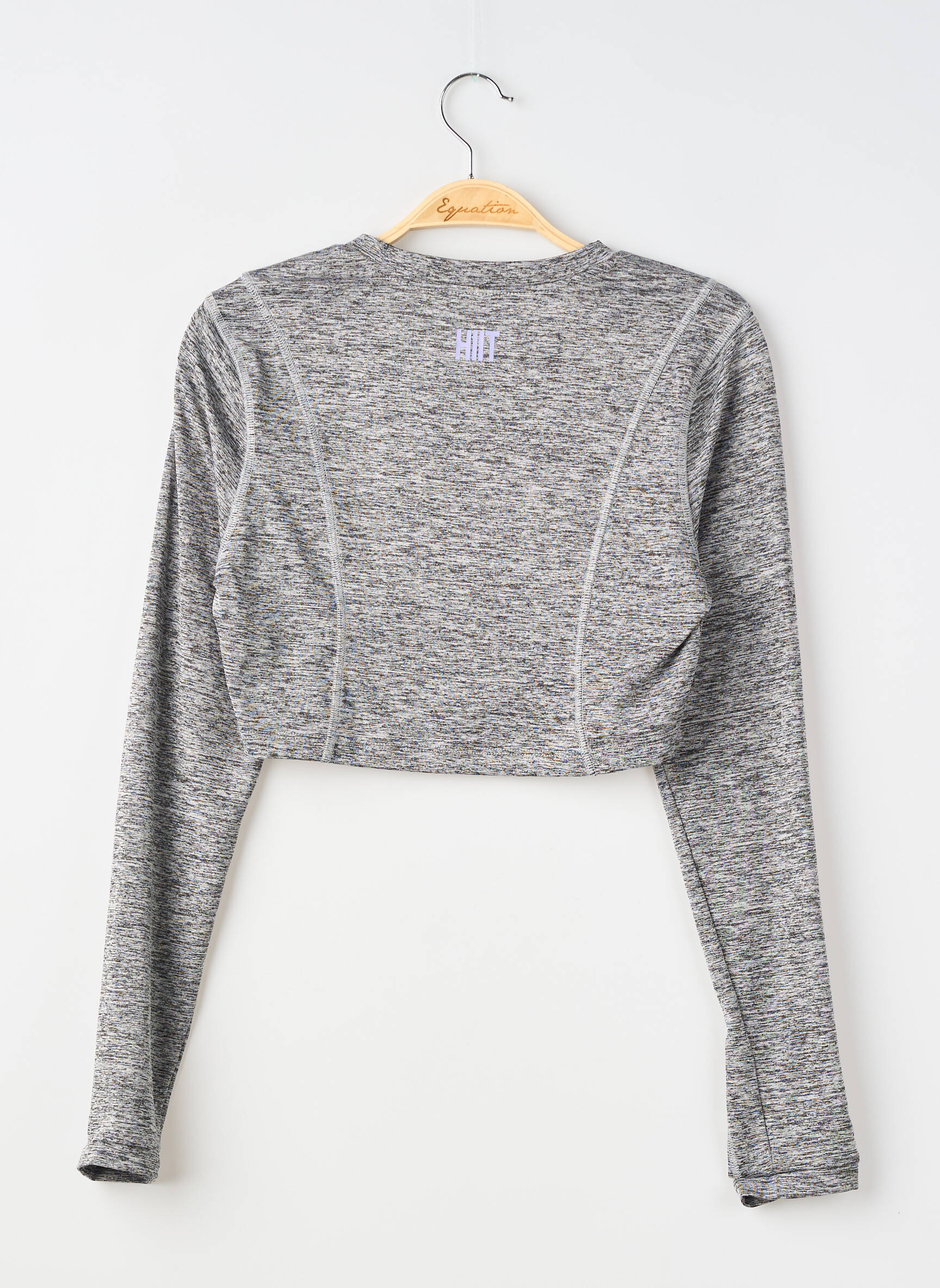 T-shirt manches longues manches longues gris HIIT femme