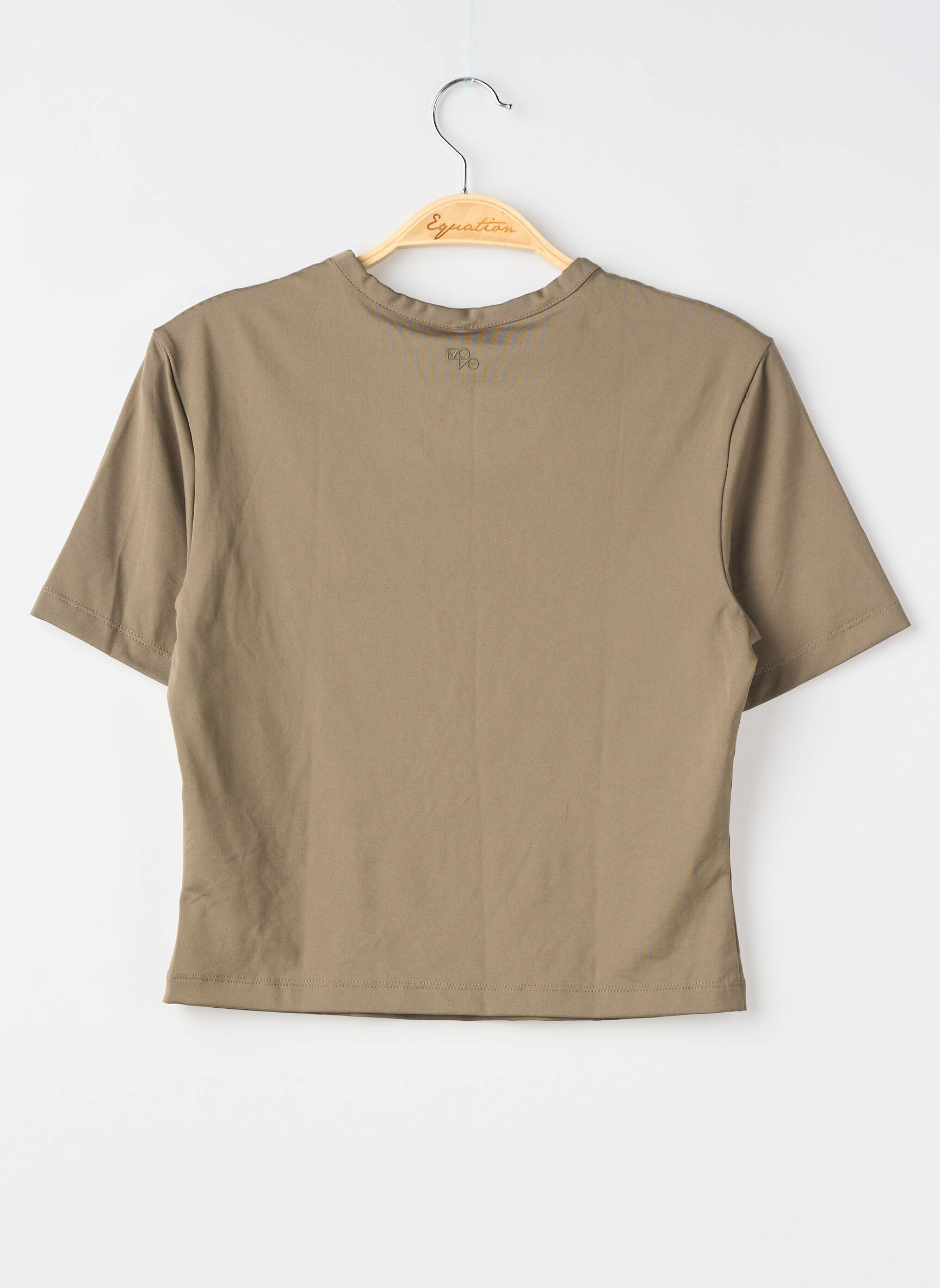 T-shirt coupe droite manches courtes vert H&M femme