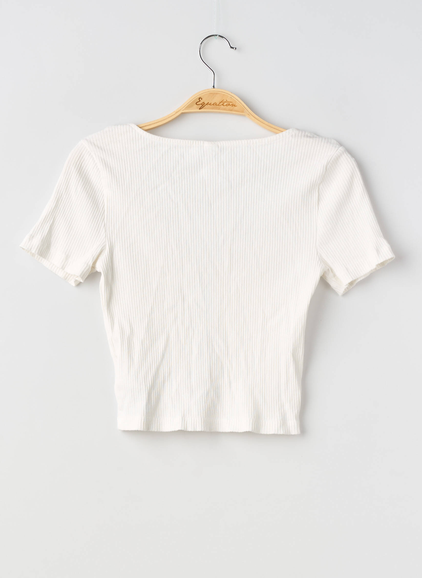 Top stretch manches courtes blanc ONLY femme