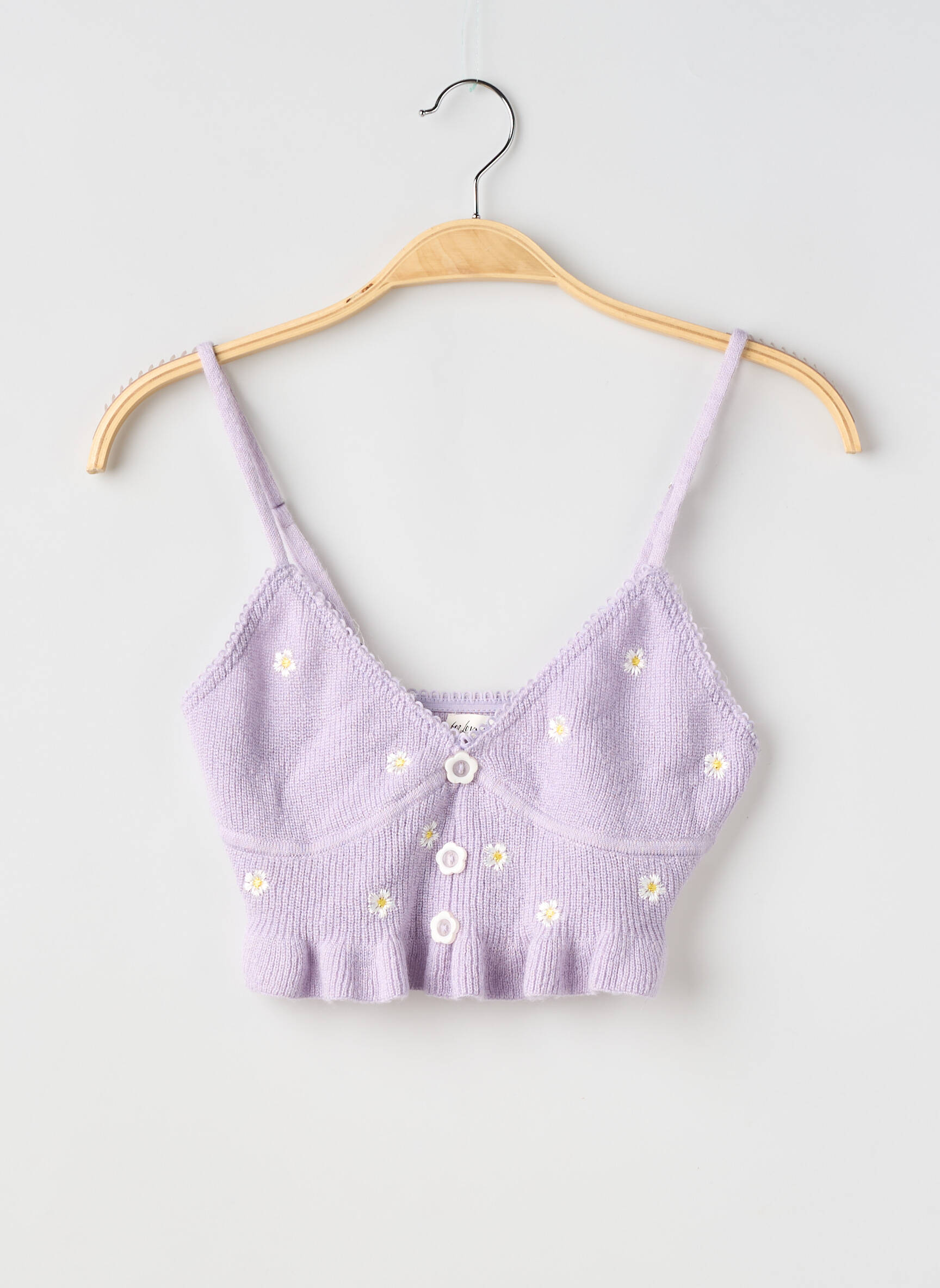 Top stretch fines bretelles violet FOR LOVE & LEMONS femme