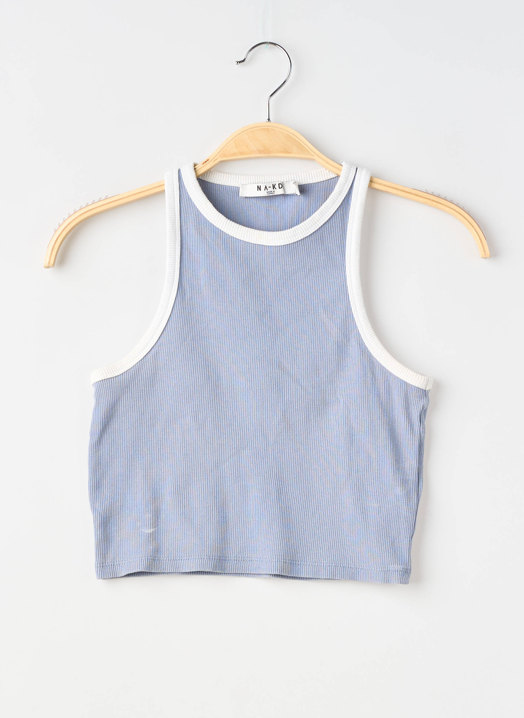 Débardeur stretch sans manche gris NA-KD femme