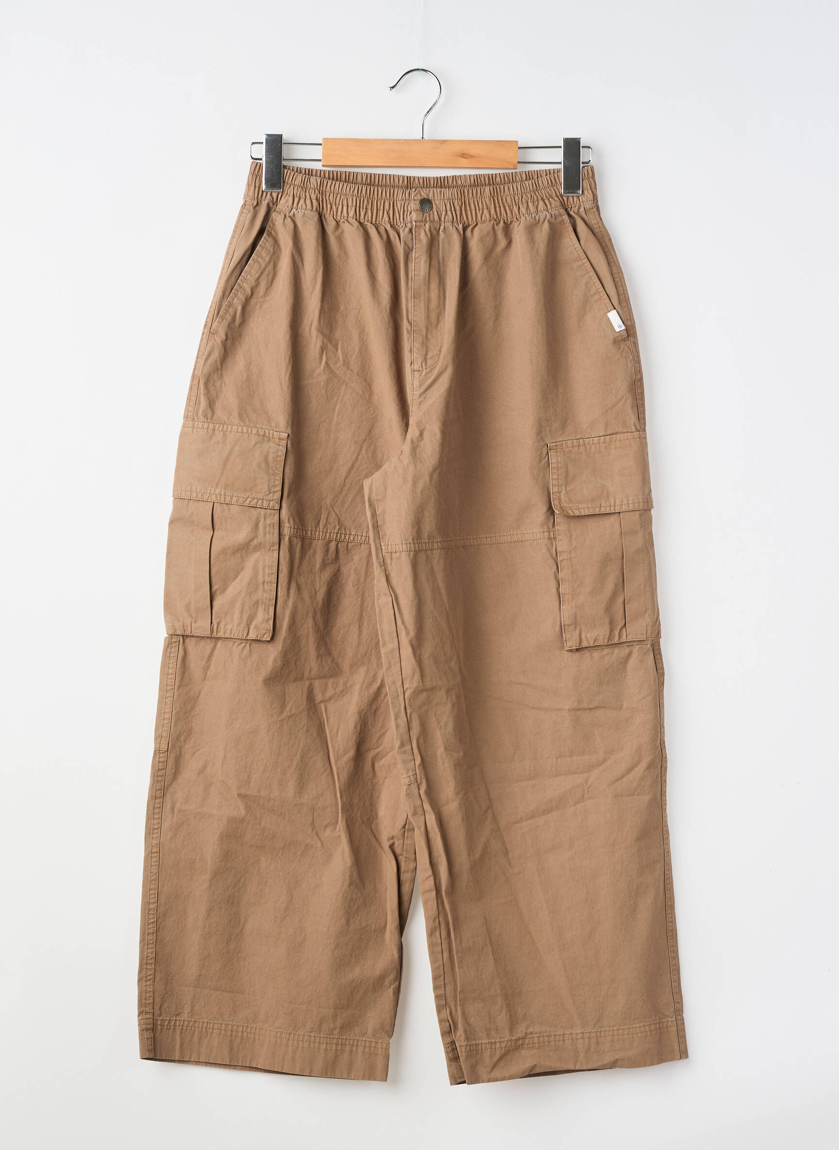Pantalon cargo tissage popeline taille normale marron ELEMENT femme