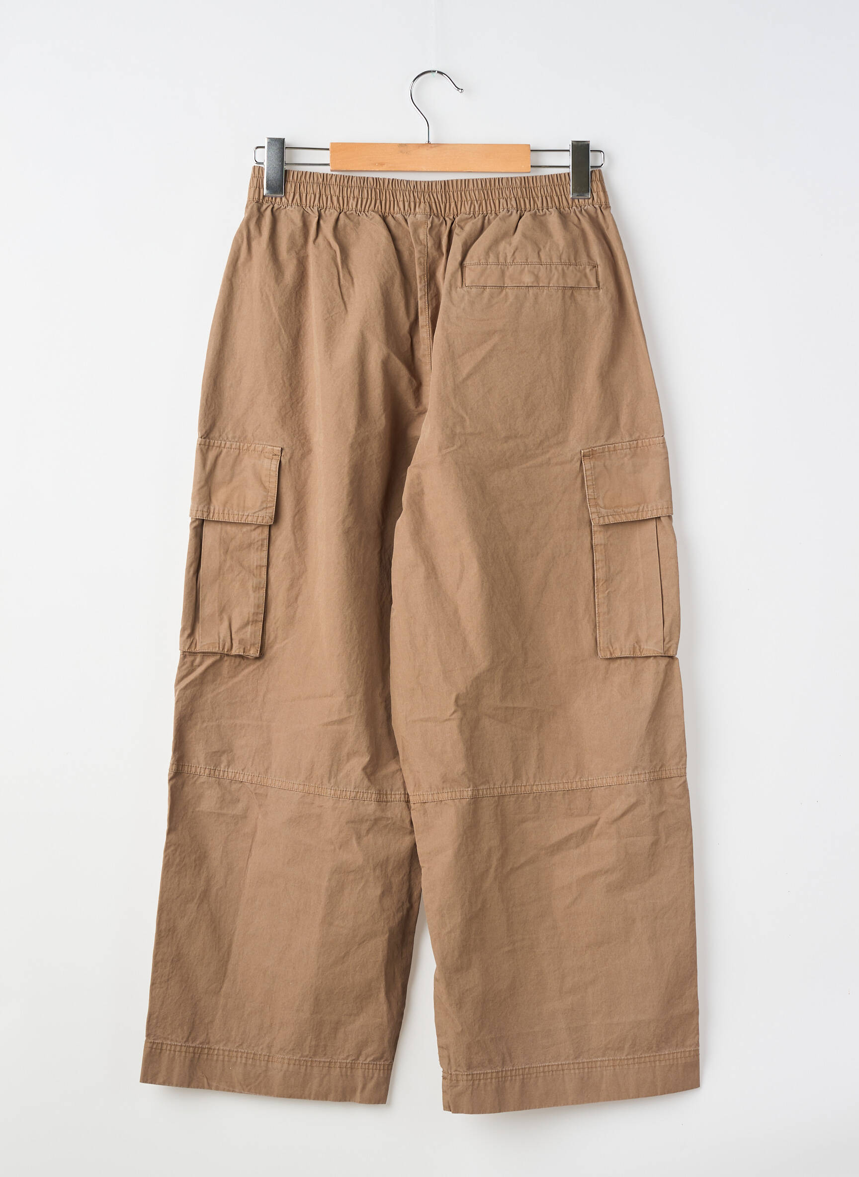 Pantalon cargo tissage popeline taille normale marron ELEMENT femme
