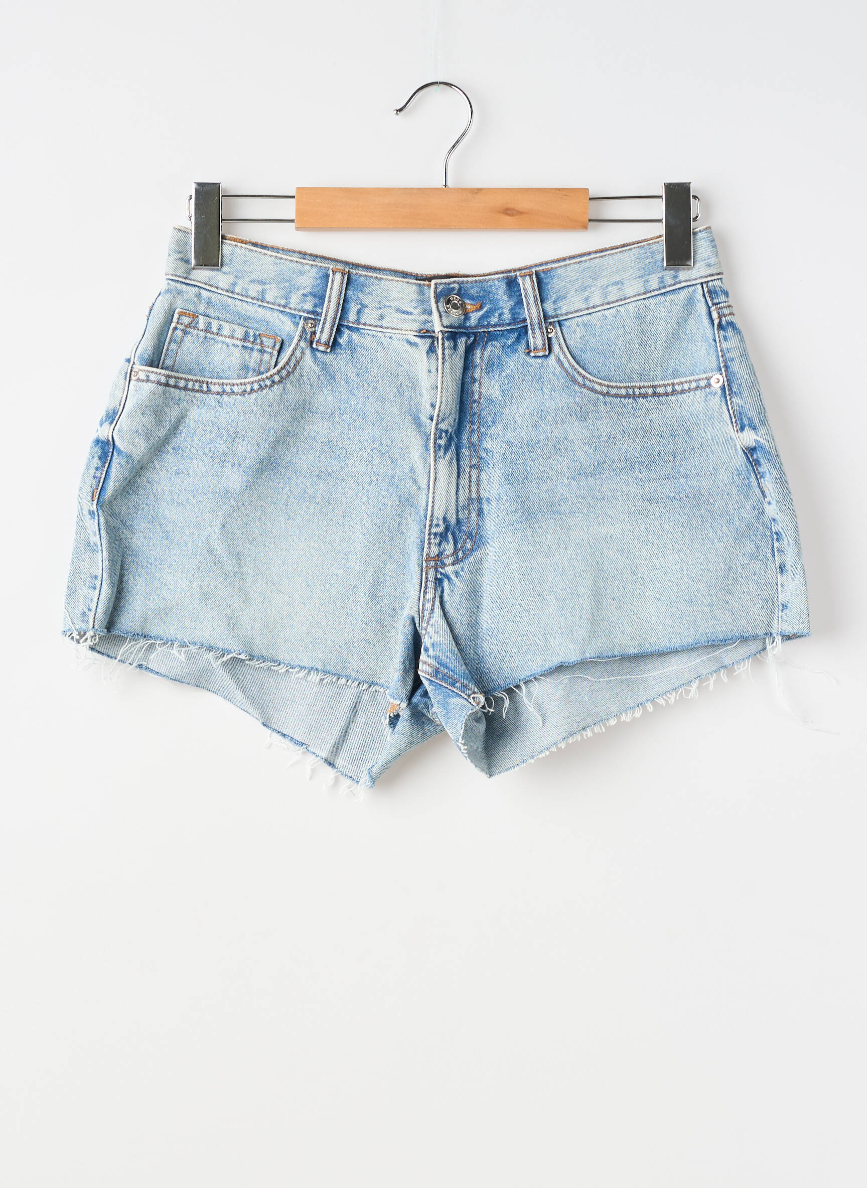 Short tissage denim taille normale bleu ASOS femme