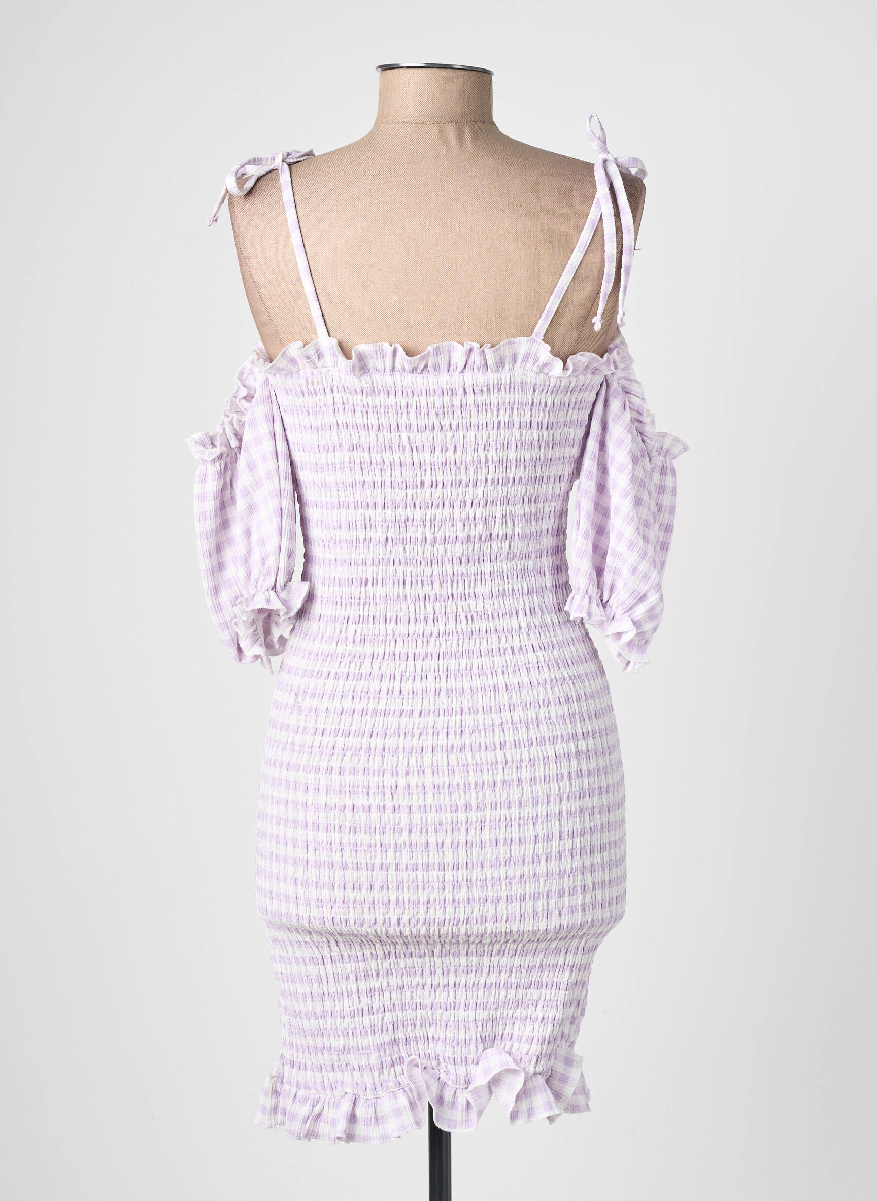 Robe courte manches 3/4 manches 3/4 violet RIVER ISLAND femme