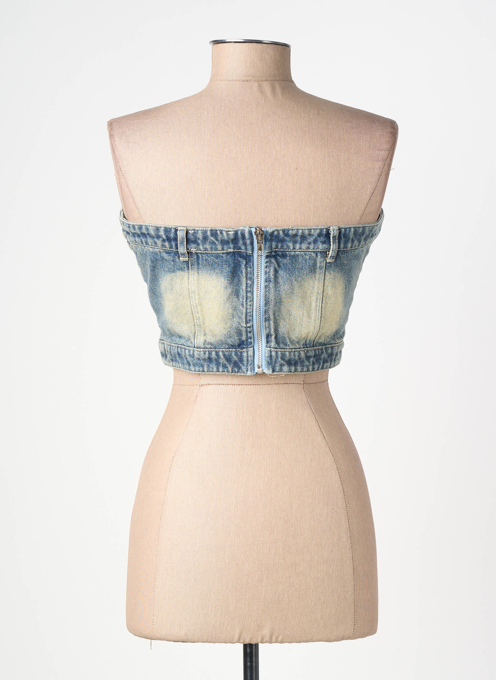 Top col carré sans manche bleu PEPPERMAYO femme