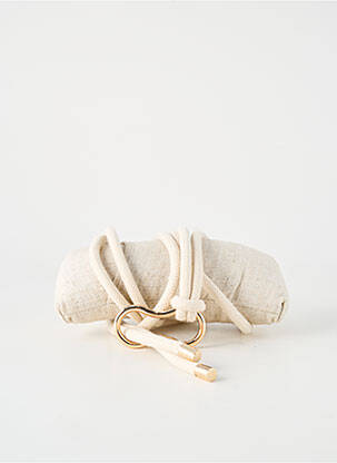 Ceinture coutures renforcées beige SANS MARQUE femme