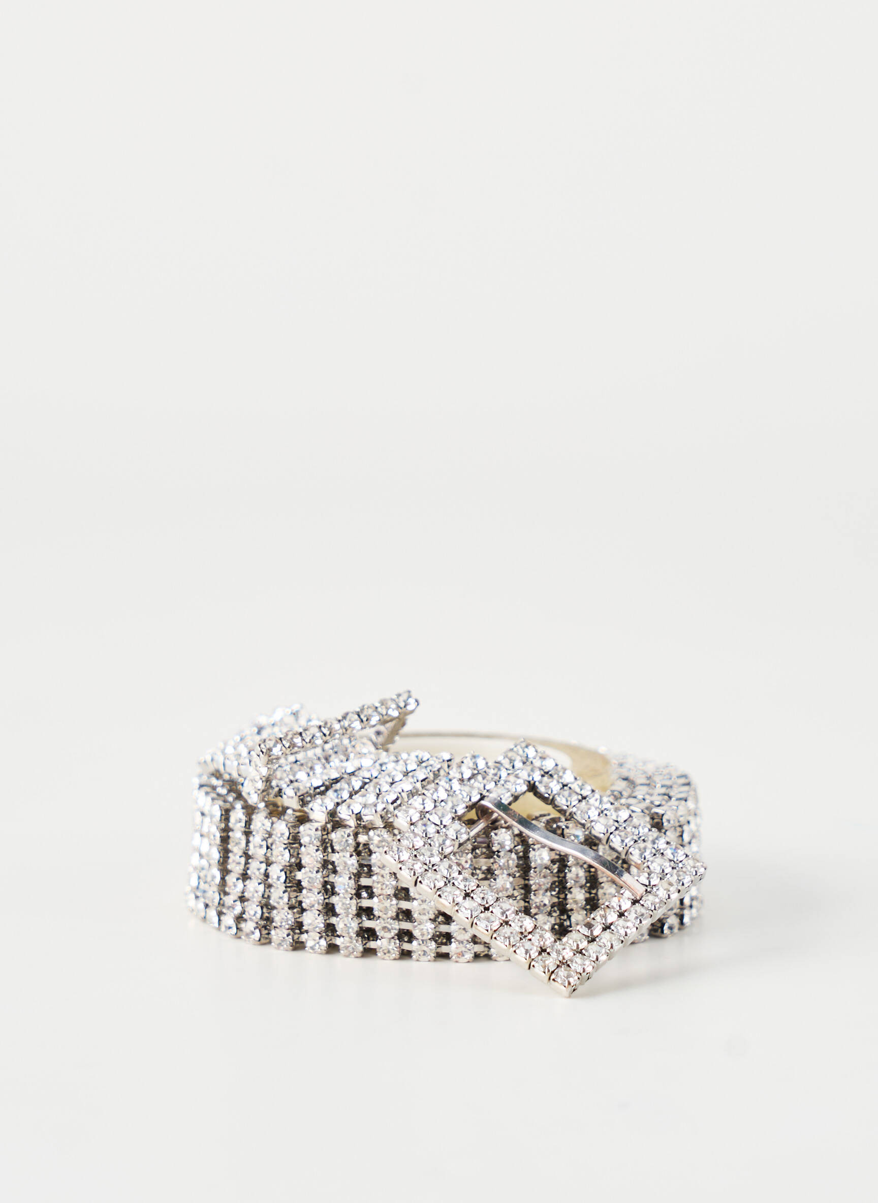 Ceinture coutures renforcées argent SANS MARQUE femme