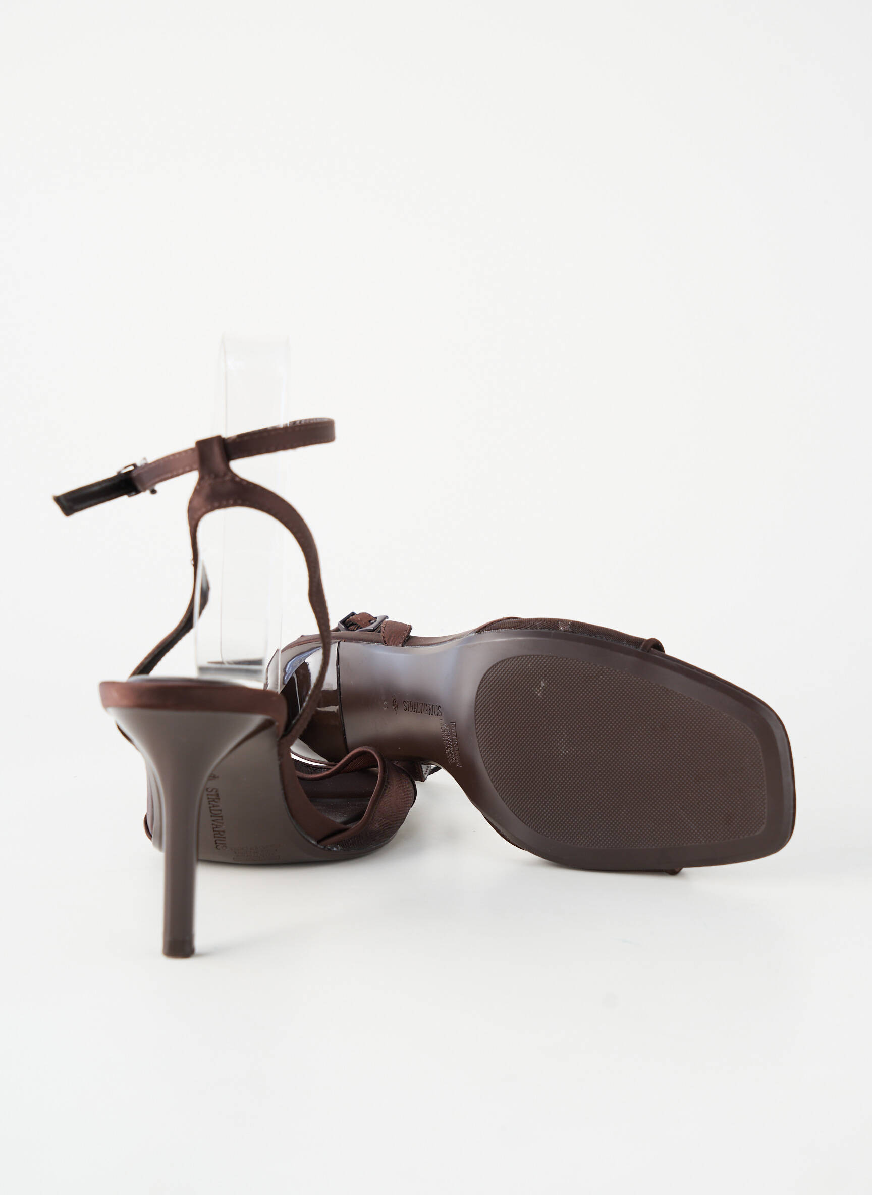 Sandales/nu pieds talon aiguille talon de 7 à 9cm marron STRADIVARIUS femme