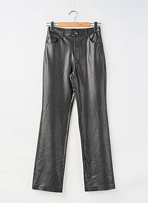 Pantalon droit fermeture zippée sous rabat boutonné taille normale noir GUESS femme