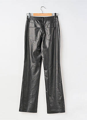 Pantalon droit fermeture zippée sous rabat boutonné taille normale noir GUESS femme